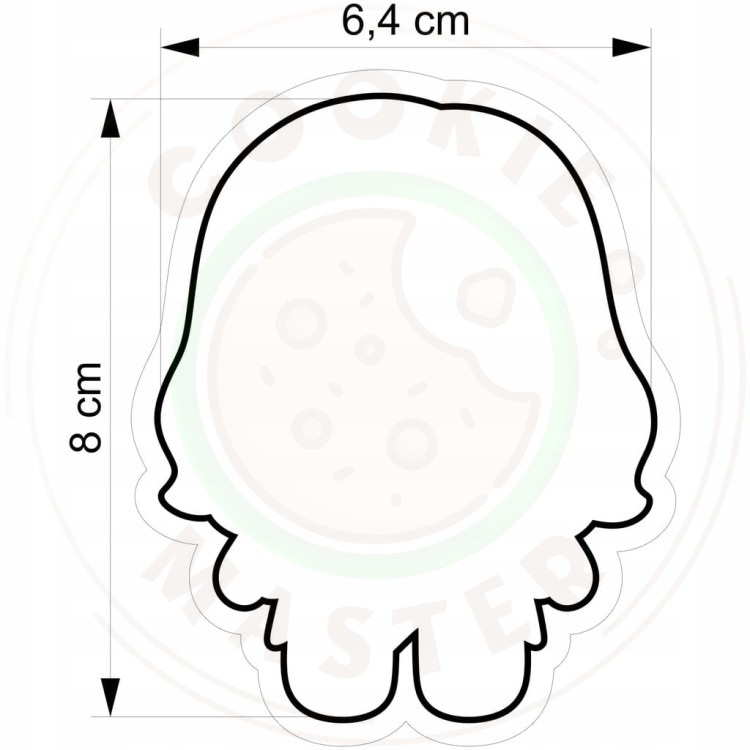 FOREMKA Wykrawacz Wykrojnik do Pierników na HALLOWEEN - Zombie Girl 8cm