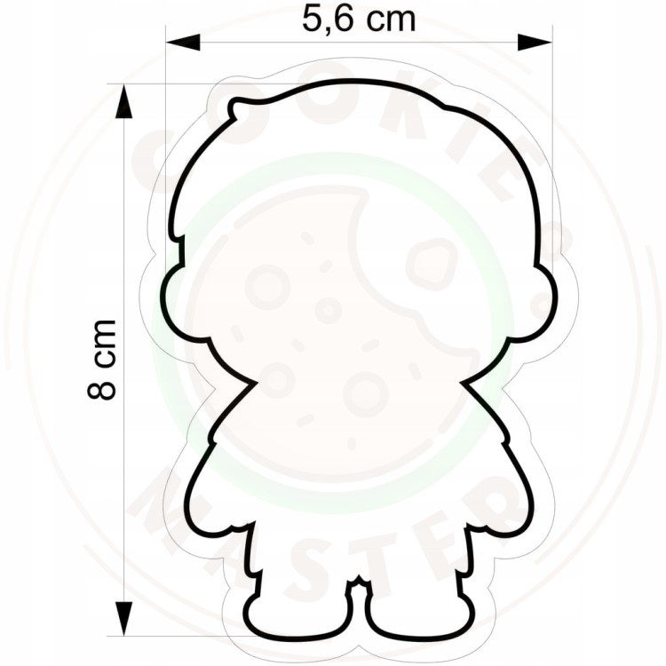 FOREMKA Wykrawacz Wykrojnik do Pierników na HALLOWEEN Potwór Zombie Boy 8cm