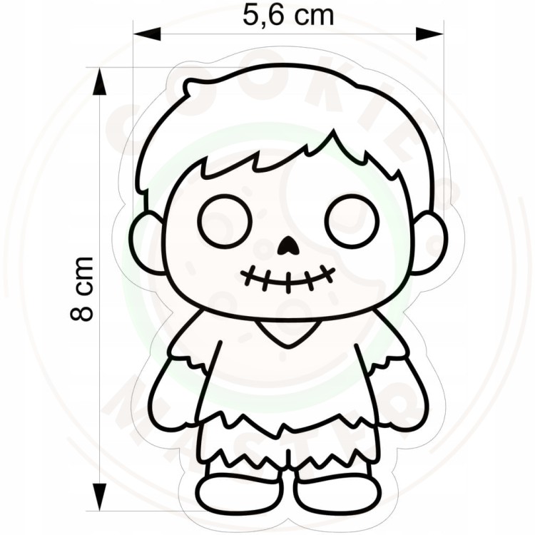 FOREMKA Wykrawacz Wykrojnik do Pierników na HALLOWEEN Potwór Zombie Boy 8cm