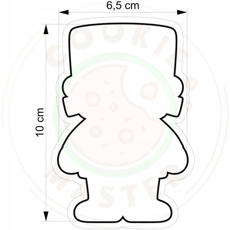 FOREMKA Wykrawacz do Pierników na HALLOWEEN Potwór Dr. Frankenstein 10cm