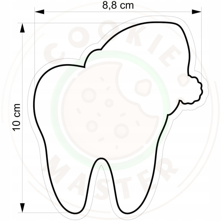 FOREMKA ŚWIĄTECZNA na ŚWIĘTA BOŻE NARODZENIE ZĄB mleczak z czapeczką 10cm