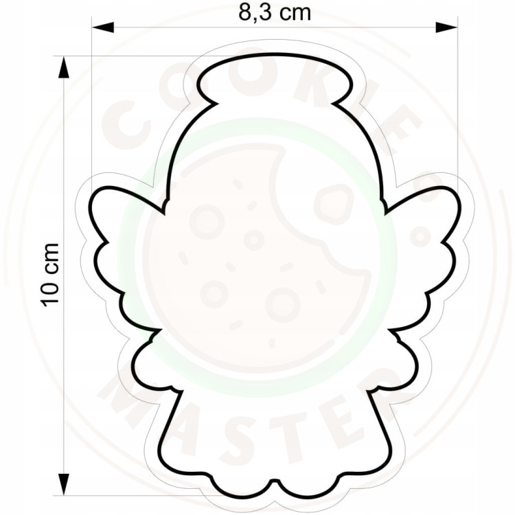 FOREMKA ŚWIĄTECZNA Wykrawacz Pierników ŚWIĘTA BOŻE NARODZENIE Aniołek 10cm