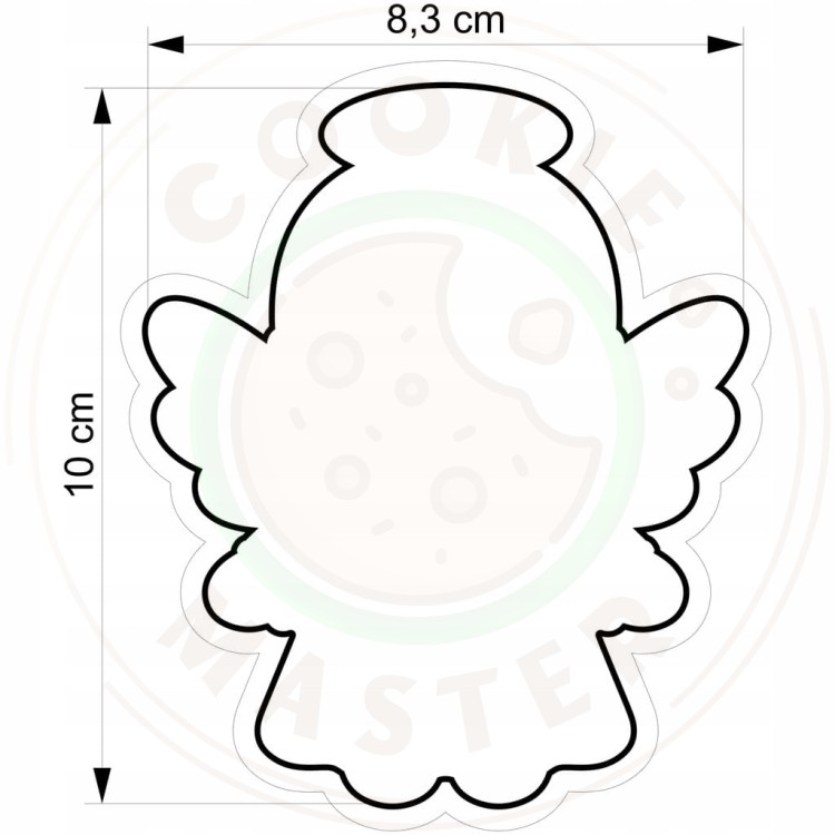FOREMKA ŚWIĄTECZNA Wykrawacz Pierników ŚWIĘTA BOŻE NARODZENIE Aniołek 10cm
