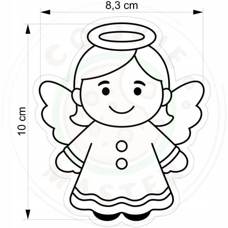 FOREMKA ŚWIĄTECZNA Wykrawacz Pierników ŚWIĘTA BOŻE NARODZENIE Aniołek 10cm