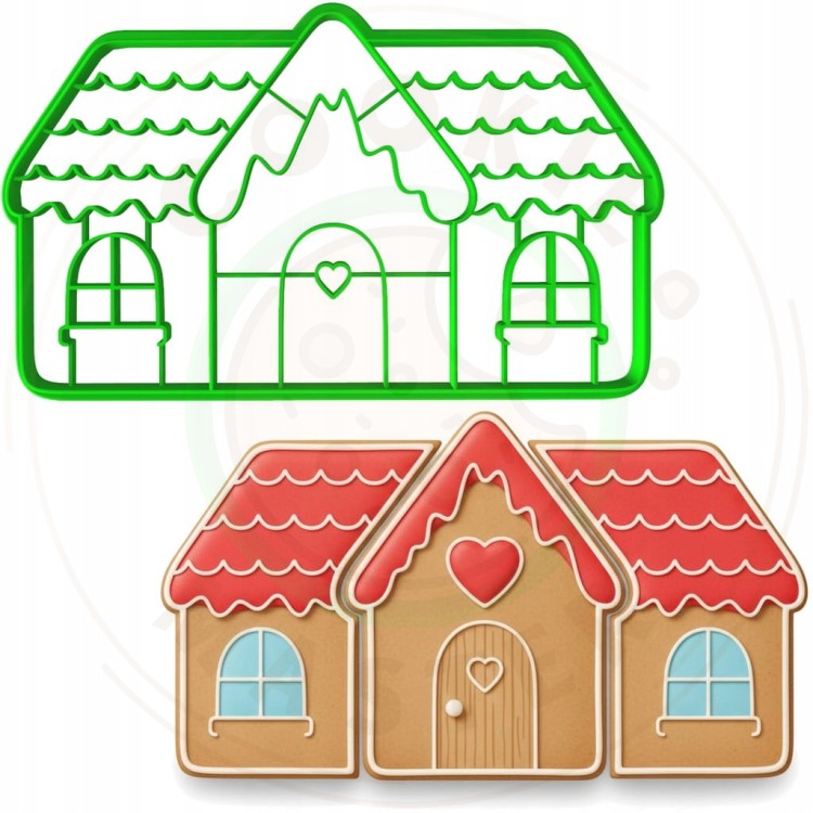 FOREMKA ŚWIĄTECZNA ŚWIĘTA BOŻE NARODZENIE Domek Chatka Do 3 Ciasteczek 14cm