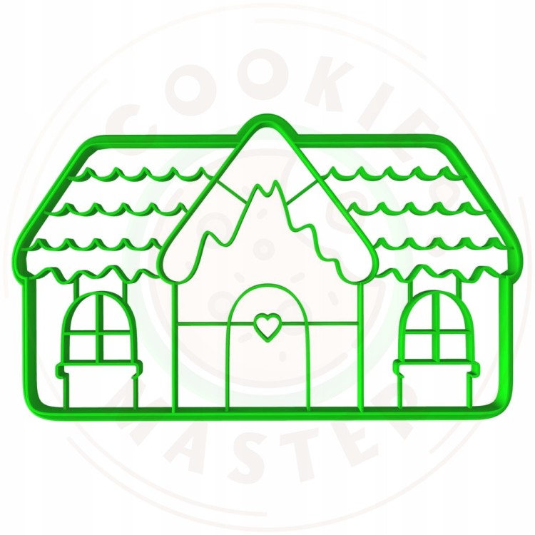 FOREMKA ŚWIĄTECZNA ŚWIĘTA BOŻE NARODZENIE Domek Chatka Do 3 Ciasteczek 14cm