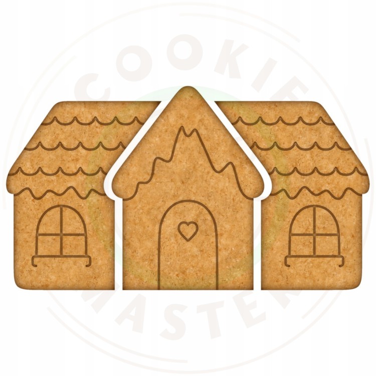 FOREMKA ŚWIĄTECZNA ŚWIĘTA BOŻE NARODZENIE Domek Chatka Do 3 Ciasteczek 14cm