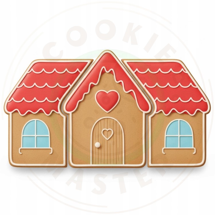 FOREMKA ŚWIĄTECZNA ŚWIĘTA BOŻE NARODZENIE Domek Chatka Do 3 Ciasteczek 14cm