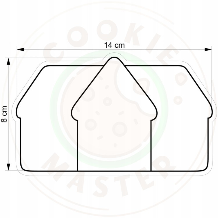 FOREMKA ŚWIĄTECZNA ŚWIĘTA BOŻE NARODZENIE Domek Chatka Do 3 Ciasteczek 14cm