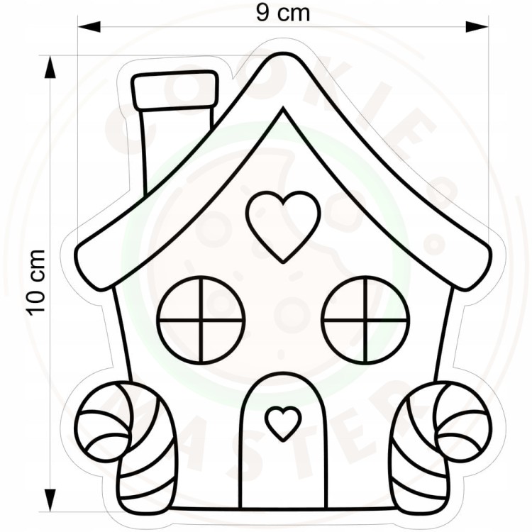 FOREMKA do Pierników ŚWIĄTECZNA na ŚWIĘTA BOŻE NARODZENIE Domek Chatka 10cm