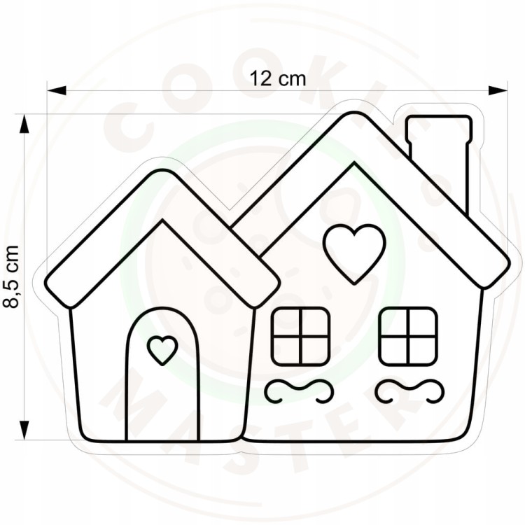FOREMKA do Pierników ŚWIĄTECZNA na ŚWIĘTA BOŻE NARODZENIE Domek Chatka 12cm