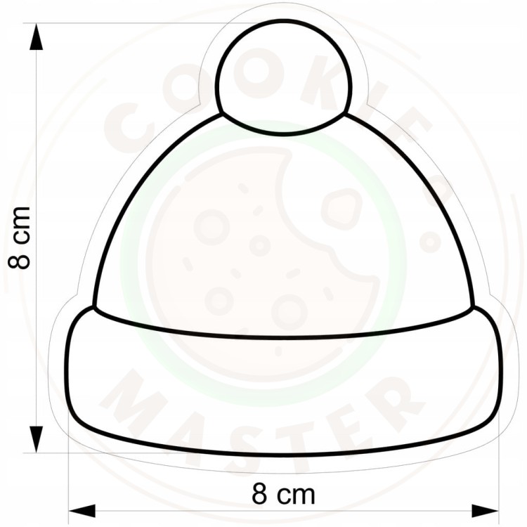 FOREMKA ŚWIĄTECZNA Wykrawacz do Pierników ŚWIĘTA BOŻE NARODZENIE Czapka 8cm