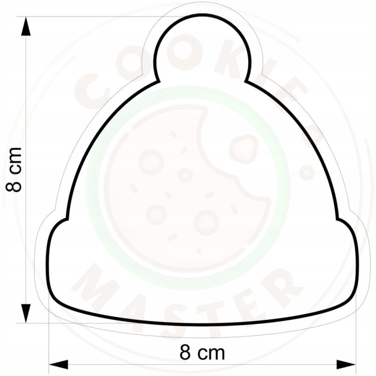 FOREMKA ŚWIĄTECZNA Wykrawacz do Pierników ŚWIĘTA BOŻE NARODZENIE Czapka 8cm