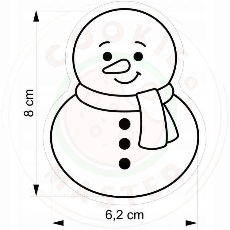 FOREMKA ŚWIĄTECZNA do Pierników na ŚWIĘTA BOŻE NARODZENIE Pan Bałwanek 8cm