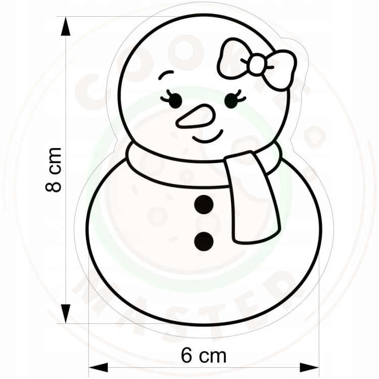 FOREMKA ŚWIĄTECZNA do Pierników na ŚWIĘTA BOŻE NARODZENIE Pani Bałwanek 8cm