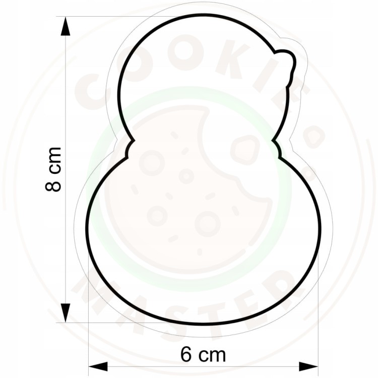 FOREMKA ŚWIĄTECZNA do Pierników na ŚWIĘTA BOŻE NARODZENIE Pani Bałwanek 8cm