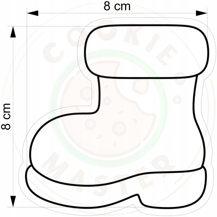 FOREMKA ŚWIĄTECZNA do Pierników na ŚWIĘTA BOŻE NARODZENIE But Mikołaja 8cm