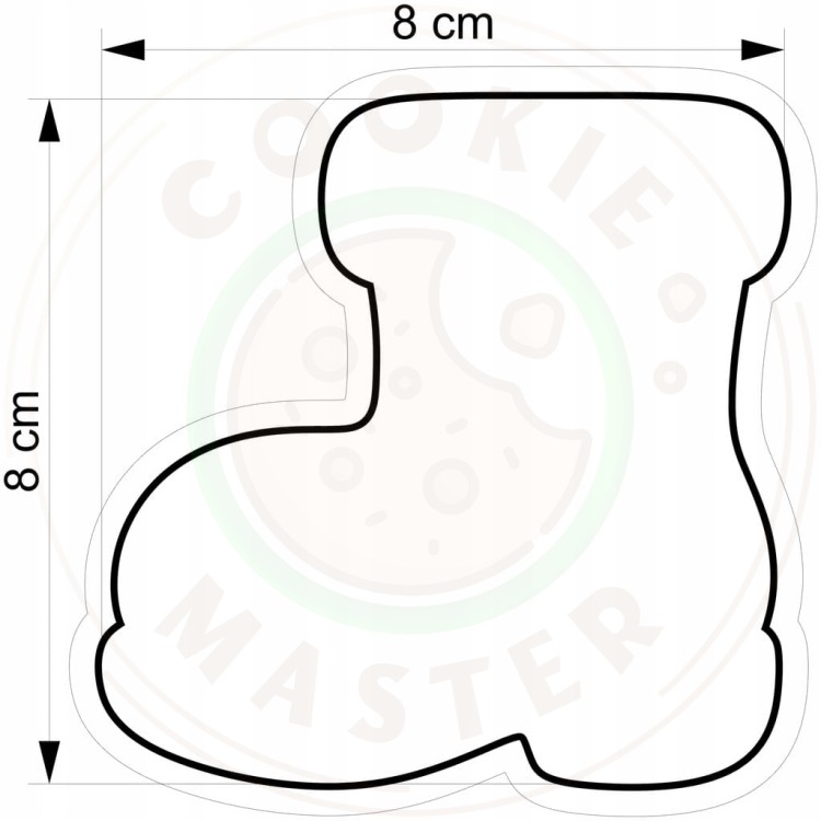 FOREMKA ŚWIĄTECZNA do Pierników na ŚWIĘTA BOŻE NARODZENIE But Mikołaja 8cm