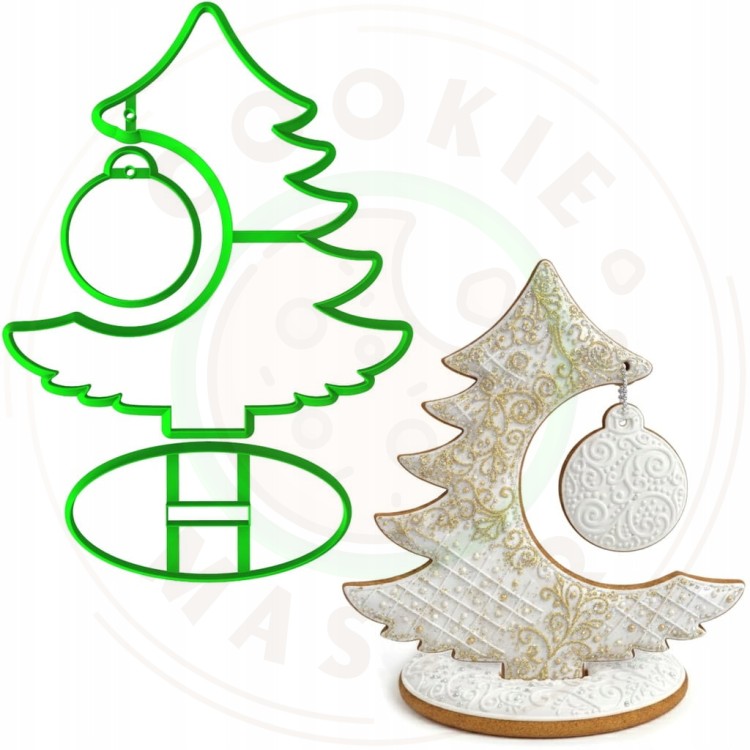 FOREMKA ŚWIĄTECZNA na ŚWIĘTA BOŻE NARODZENIE ZESTAW CHOINKA Z BOMBKĄ 20cm