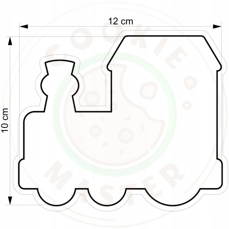 FOREMKA ŚWIĄTECZNA ŚWIĘTA BOŻE NARODZENIE POCIĄG Lokomotywa CIUCHCIA 12cm