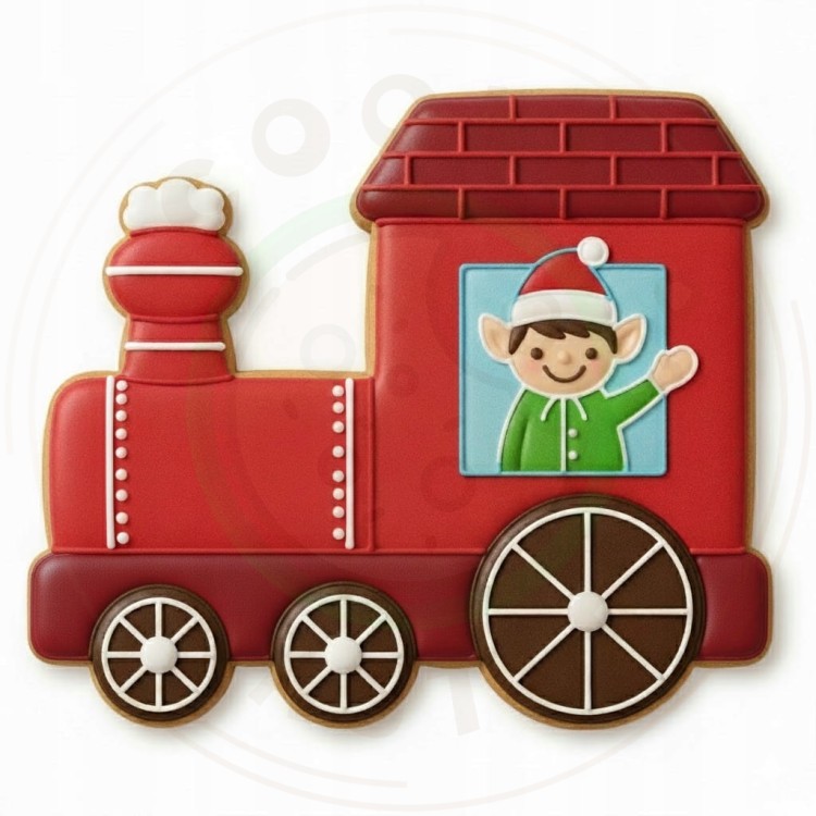 FOREMKA ŚWIĄTECZNA ŚWIĘTA BOŻE NARODZENIE POCIĄG Lokomotywa CIUCHCIA 12cm