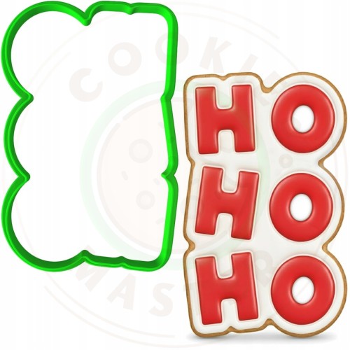 FOREMKA do Pierników ŚWIĄTECZNA ŚWIĘTA BOŻE NARODZENIE Napis HO HO HO 10cm