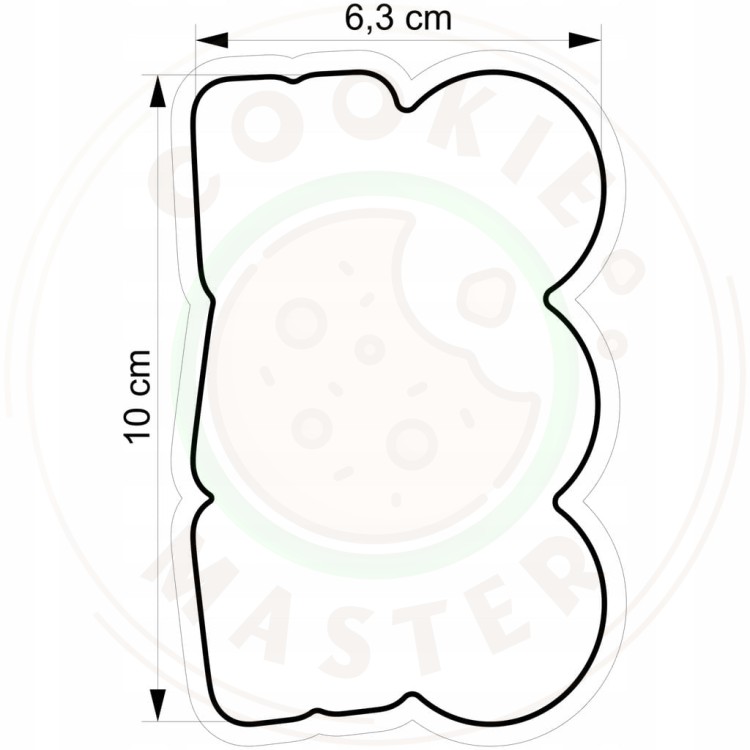 FOREMKA do Pierników ŚWIĄTECZNA ŚWIĘTA BOŻE NARODZENIE Napis HO HO HO 10cm