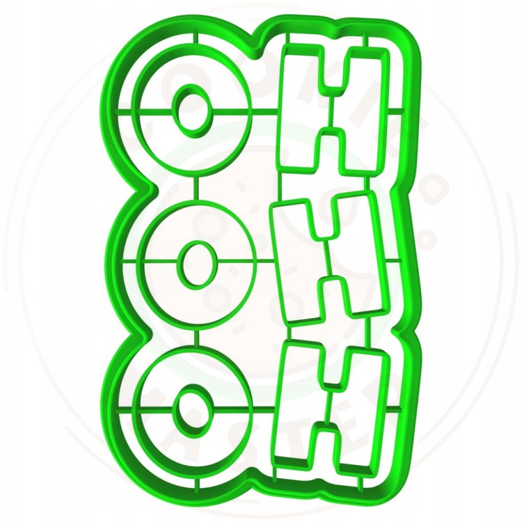 FOREMKA do Pierników ŚWIĄTECZNA ŚWIĘTA BOŻE NARODZENIE Napis HO HO HO 10cm