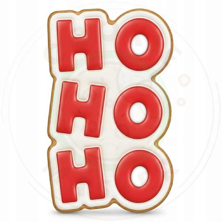 FOREMKA do Pierników ŚWIĄTECZNA ŚWIĘTA BOŻE NARODZENIE Napis HO HO HO 10cm