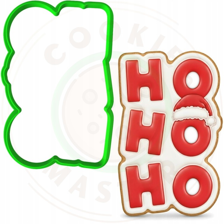 FOREMKA do Pierników ŚWIĄTECZNA ŚWIĘTA BOŻE NARODZENIE Napis HO HO HO 10cm