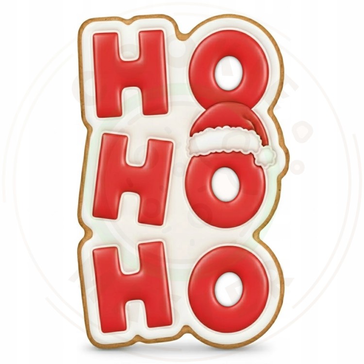 FOREMKA do Pierników ŚWIĄTECZNA ŚWIĘTA BOŻE NARODZENIE Napis HO HO HO 10cm