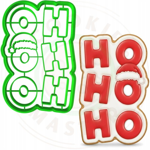 FOREMKA do Pierników ŚWIĄTECZNA ŚWIĘTA BOŻE NARODZENIE Napis HO HO HO 10cm
