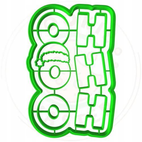 FOREMKA do Pierników ŚWIĄTECZNA ŚWIĘTA BOŻE NARODZENIE Napis HO HO HO 10cm