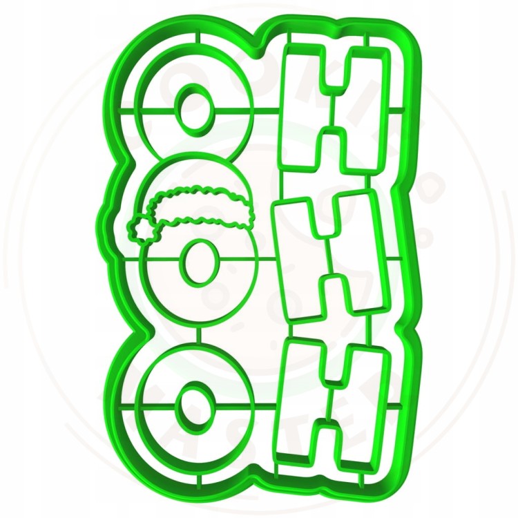 FOREMKA do Pierników ŚWIĄTECZNA ŚWIĘTA BOŻE NARODZENIE Napis HO HO HO 10cm