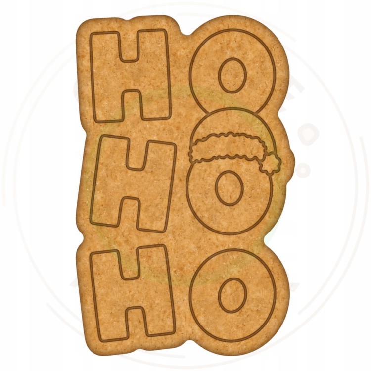 FOREMKA do Pierników ŚWIĄTECZNA ŚWIĘTA BOŻE NARODZENIE Napis HO HO HO 10cm