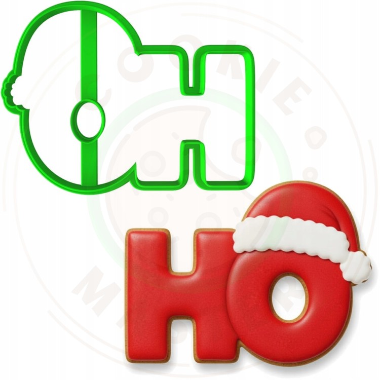 FOREMKA do Pierników ŚWIĄTECZNA na ŚWIĘTA BOŻE NARODZENIE Napis HO HO 10cm