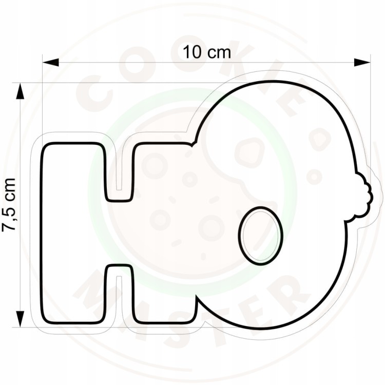 FOREMKA do Pierników ŚWIĄTECZNA na ŚWIĘTA BOŻE NARODZENIE Napis HO HO 10cm