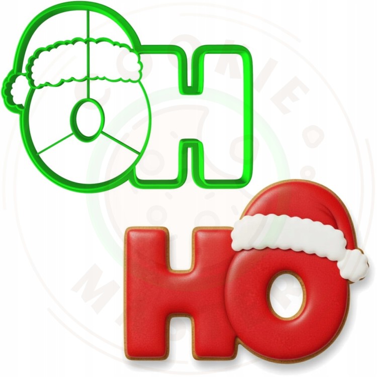 FOREMKA do Pierników ŚWIĄTECZNA na ŚWIĘTA BOŻE NARODZENIE Napis HO HO 10cm