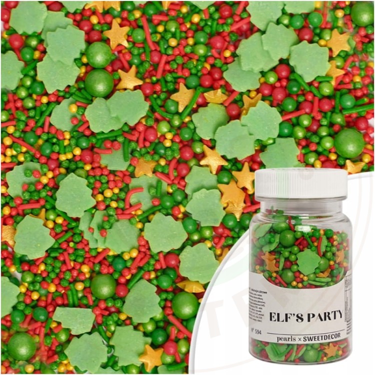 POSYPKA CUKROWA ŚWIĄTECZNA na ŚWIĘTA BOŻE NARODZENIE Elf's Party MIX 70g