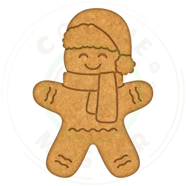 FOREMKA ŚWIĄTECZNA na BOŻE NARODZENIE ŚWIĘTA Piernikowy Ludzik z czapką 9cm