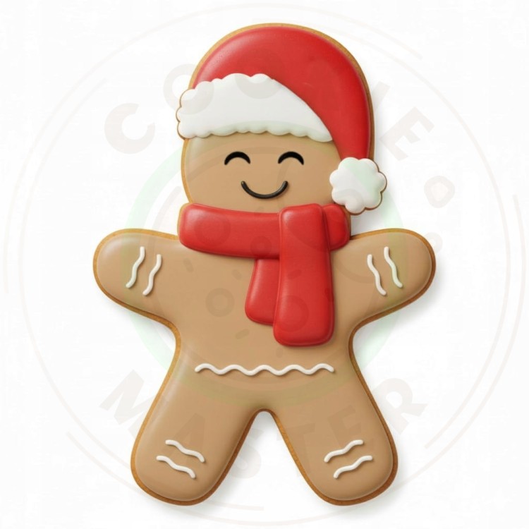 FOREMKA ŚWIĄTECZNA na BOŻE NARODZENIE ŚWIĘTA Piernikowy Ludzik z czapką 9cm