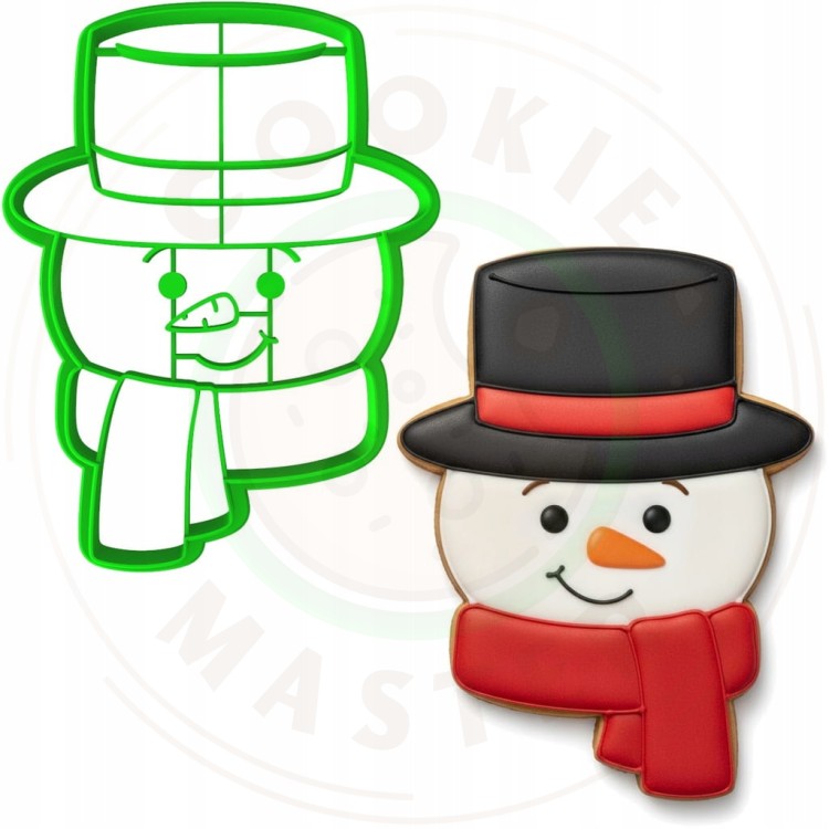 FOREMKA ŚWIĄTECZNA Pierników ŚWIĘTA BOŻE NARODZENIE Bałwan z Szalikiem 10cm