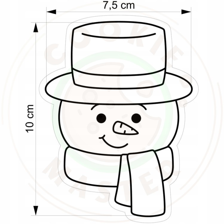 FOREMKA ŚWIĄTECZNA Pierników ŚWIĘTA BOŻE NARODZENIE Bałwan z Szalikiem 10cm