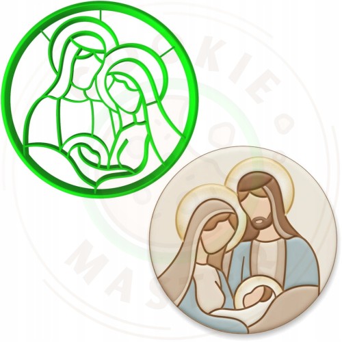 FOREMKA ŚWIĄTECZNA BOŻE NARODZENIE ŚWIĘTA SZOPKA Witraż Rodzina Jezusa 8cm