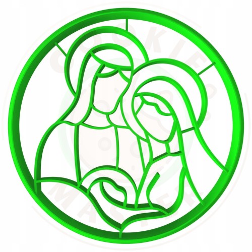 FOREMKA ŚWIĄTECZNA BOŻE NARODZENIE ŚWIĘTA SZOPKA Witraż Rodzina Jezusa 8cm