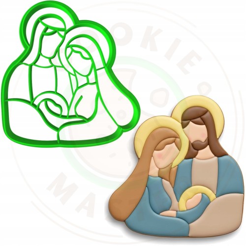 FOREMKA ŚWIĄTECZNA BOŻE NARODZENIE ŚWIĘTA SZOPKA Witraż Rodzina Jezusa 8cm