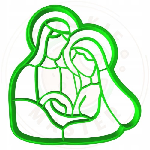 FOREMKA ŚWIĄTECZNA BOŻE NARODZENIE ŚWIĘTA SZOPKA Witraż Rodzina Jezusa 8cm