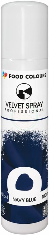ZAMSZ W SPRAYU JADALNY Barwnik Spożywczy Velvet Spray Navy GRANATOWY 100ml