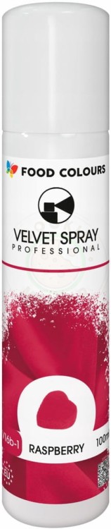 ZAMSZ W SPRAYU JADALNY Barwnik Spożywczy Velvet Spray MALINOWY RÓŻOWY 100ml