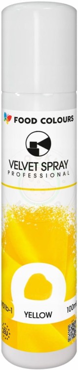 ZAMSZ W SPRAYU JADALNY Barwnik Spożywczy Velvet Spray ŻÓŁTY 100ml